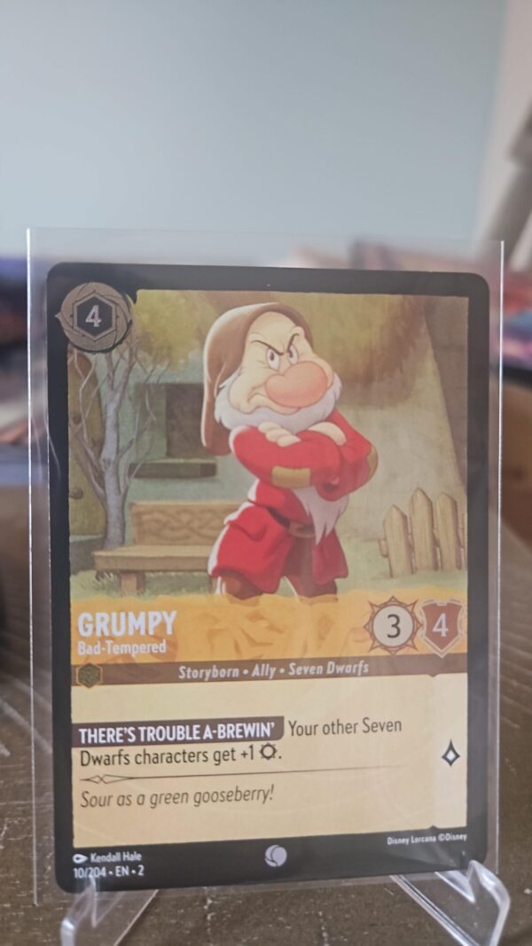 GRUMPY - Bad-Tempered 10/204 Cold Foil Lorcana Rise of the Floodborn NM
