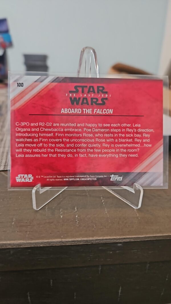 2018 Star Wars: The Last Jedi Series II purple aboard the falcon #100 - Image 2