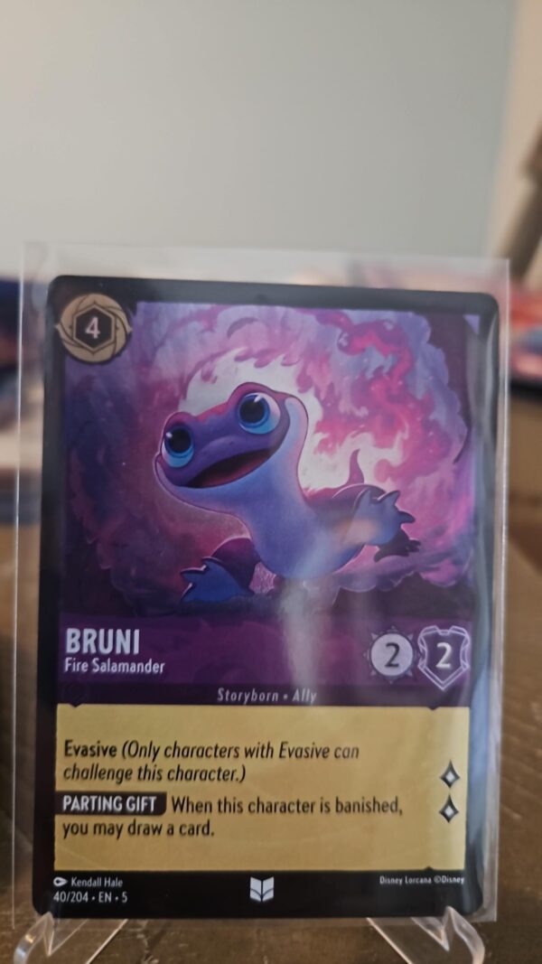Disney Lorcana Shimmering Skies Bruni Fire Salamander 40/204 Cold Foil
