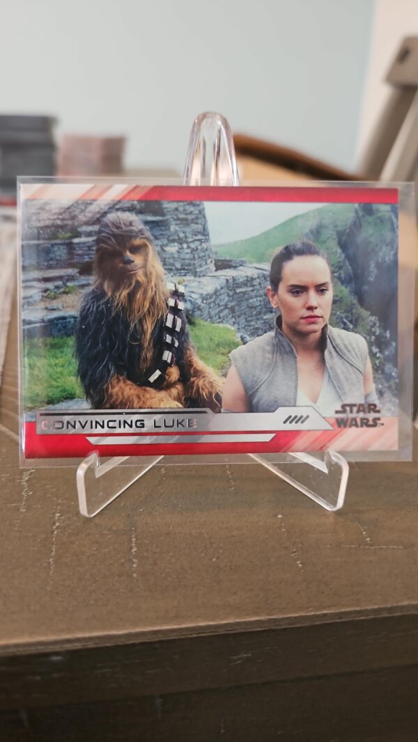2018 Topps Star Wars: The Last Jedi Series II Chewbacca Rey Convincing Luke Base card #20