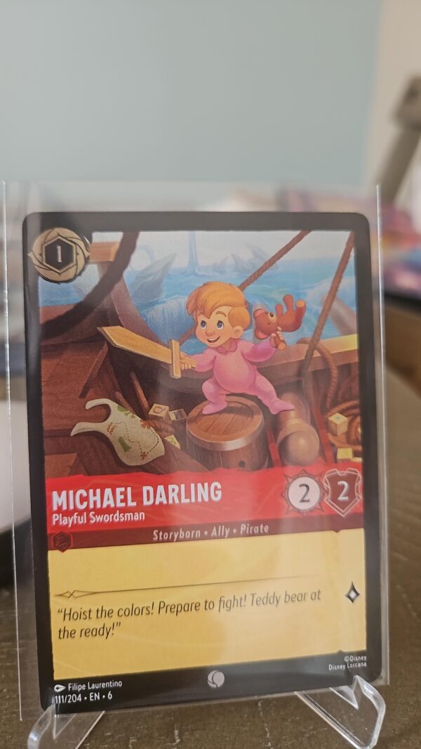 Lorcana TCG Michael Darling - Playful Swordsman 111/204 Azurite Sea Cold Foil