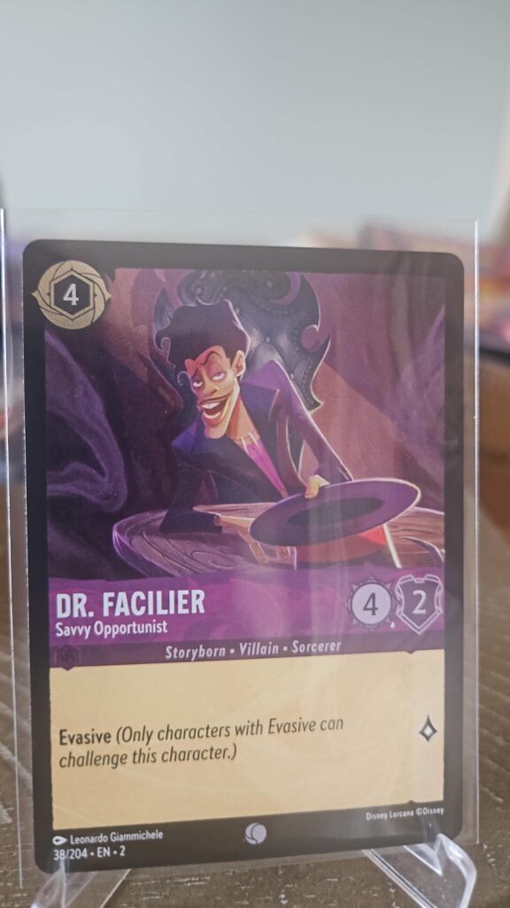 Dr. Facilier Savvy Opportunist 38/204 cold foil Lorcana card near mint