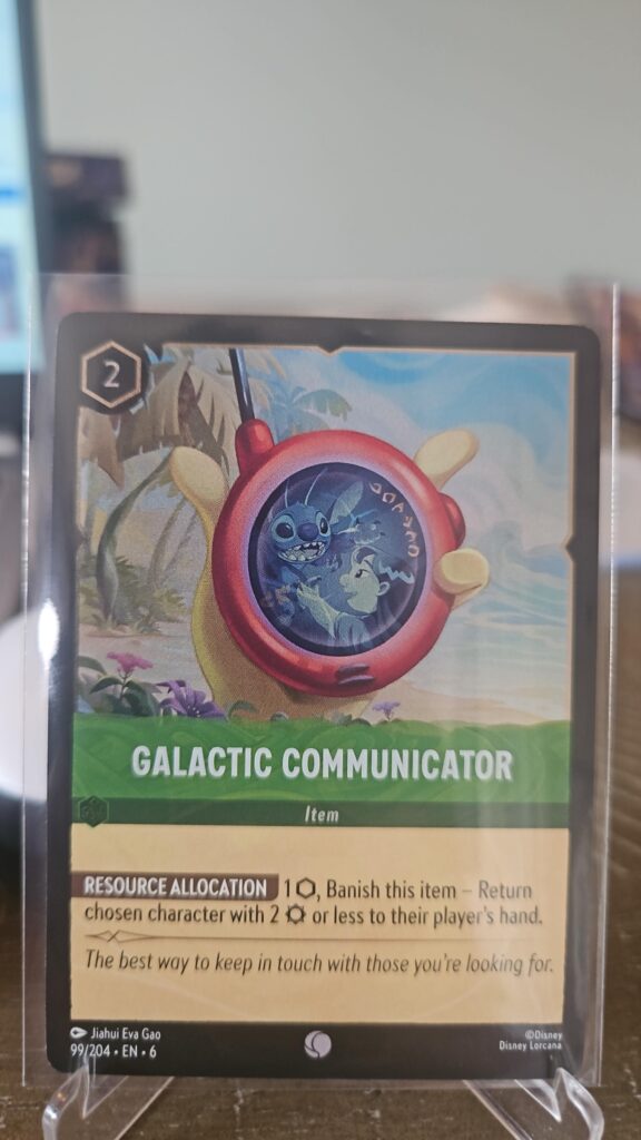 Disney Lorcana TCG Galactic Communicator 99/204 Azurite Sea Cold Foil, Near Mint condition