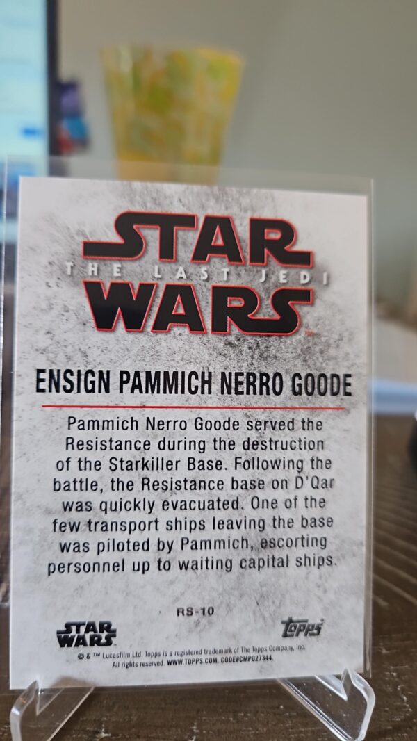 Topps Star Wars The Last Jedi series 2 leaders of the resistance NERRO GOODE #rs-10 - Image 2