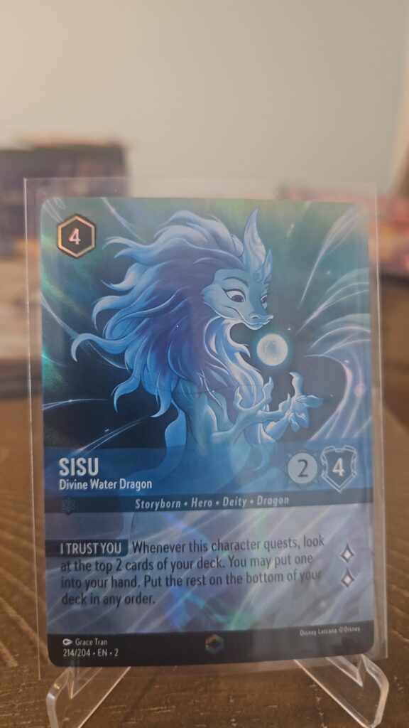 Disney Lorcana Sisu Divine Water Dragon Enchanted 214/204 Rare TCG Card