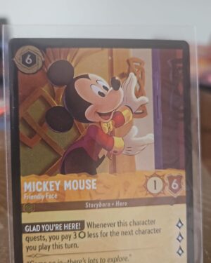Mickey Mouse Friendly Face 13/204 cold foil Lorcana card near mint