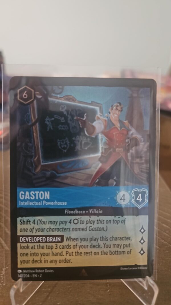Gaston 147/204 Disney Lorcana Rise of the Floodborn Rare Cold Foil NM - Image 2