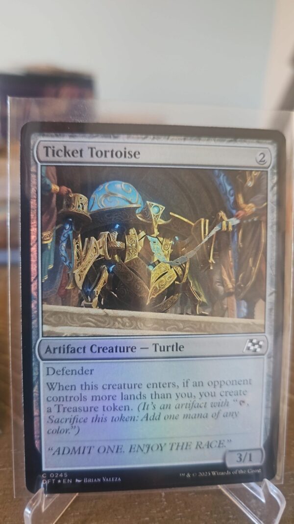 Magic the gathering Aetherdrift foil Ticket tortoise #245