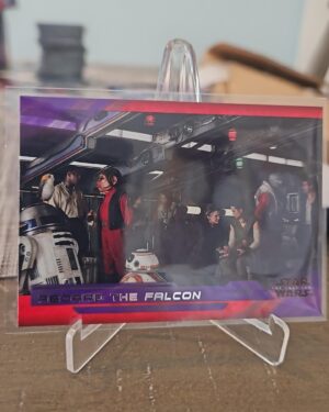 2018 Topps Star Wars: The Last Jedi Series 2 Purple Aboard the Falcon #100 Raw NM