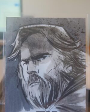 2018 Topps Star Wars: The Last Jedi Luke Skywalker sketch card 1/1 sketch by J. Mehsling