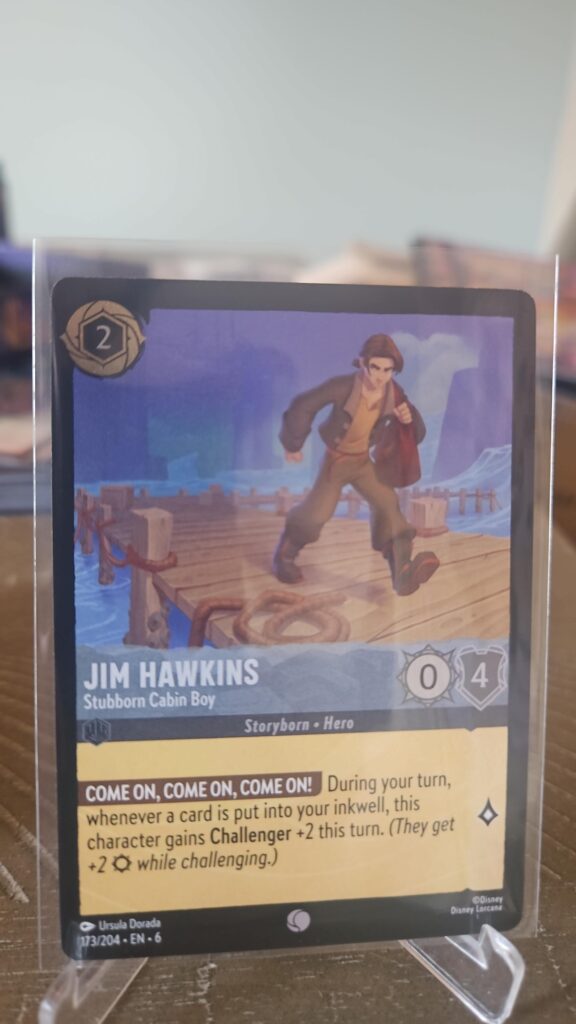 Disney Lorcana Jim Hawkins 173/204 Azurite Sea common cold foil card