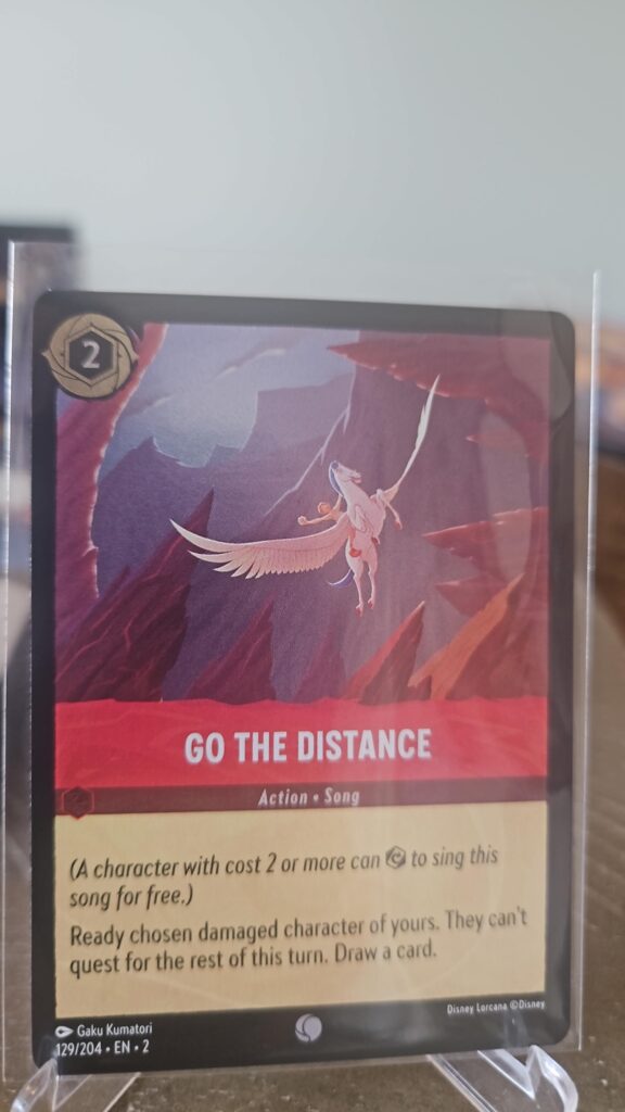 Go the Distance 129/204 cold foil Lorcana card near mint