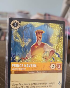 Prince Naveen Carefree Explorer 10/204 Azurite Sea common amber non-foil cost 2 strength 2 willpower 3 lore 1