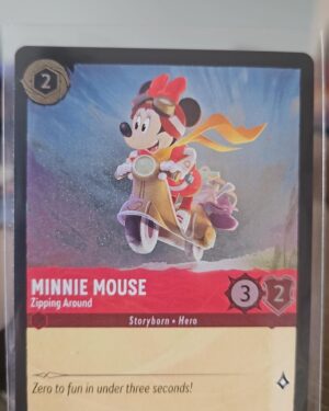 Minnie Mouse Zipping Around 115/204 cold foil Lorcana card near mint