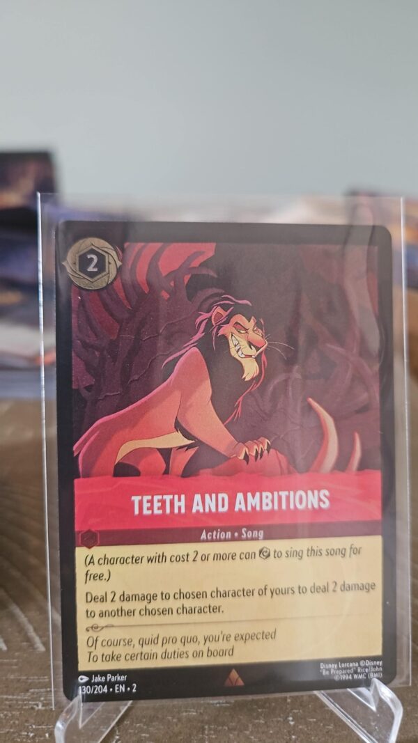 Teeth and Ambitions (130/204) Cold Foil Mint Disney Lorcana Rare Floodborn