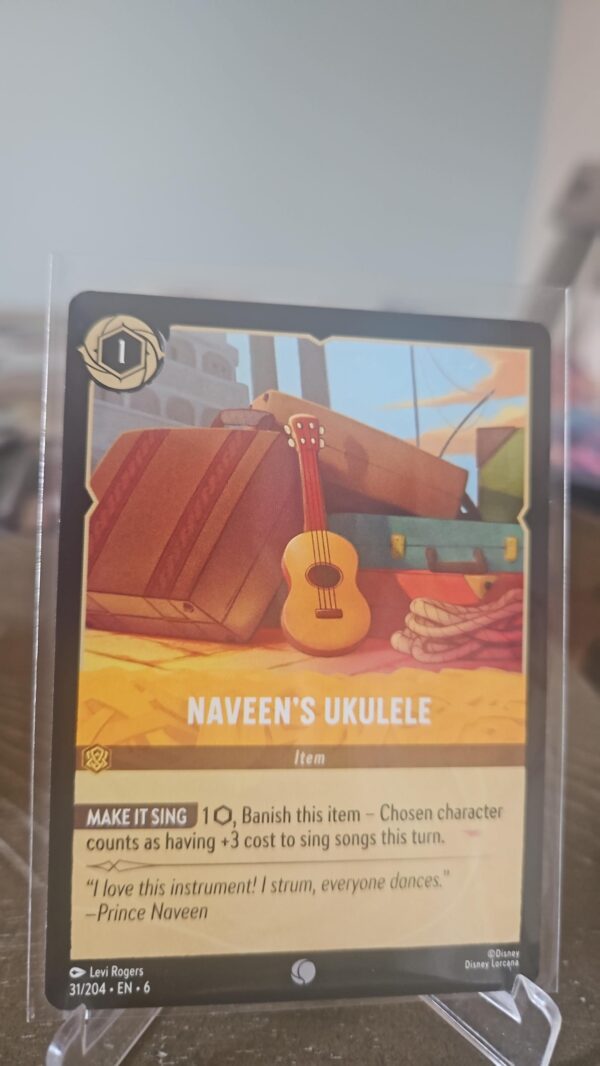 Naveen's Ukulele 31/204 Disney Lorcana Azurite Sea Regular Common Card NM