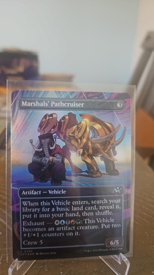 Magic the gathering Aetherdrift borderless foil marshals pathcruiser #330