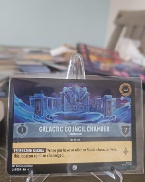 2024 Disney Lorcana Azurite Sea Galactic Council Chamber Courtroom 204/204 cold foil card