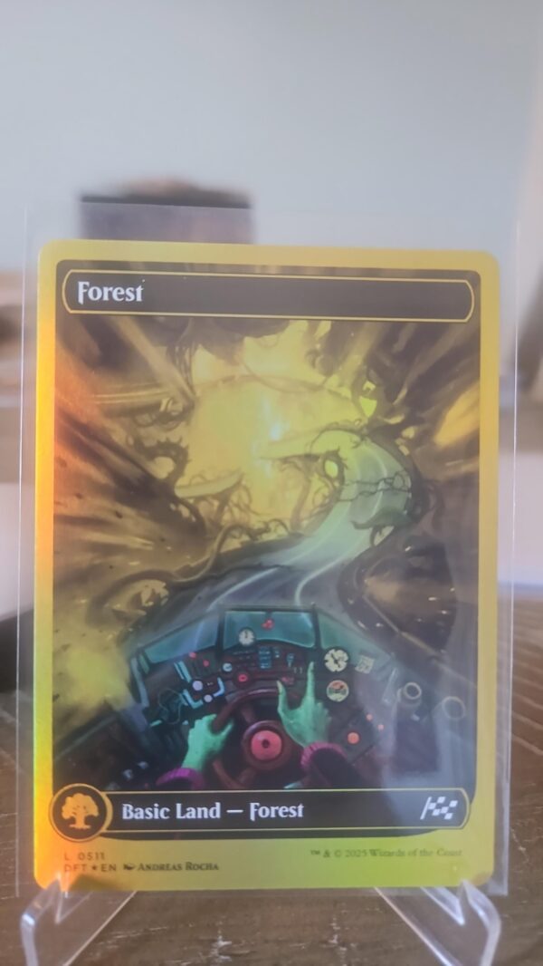 Magic the gathering borderless Forest #511 - First-Place Foil - Aetherdrift