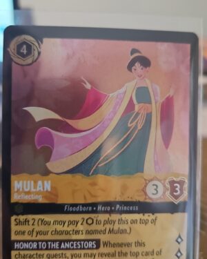 Mulan Reflecting 16/204 cold foil holo Lorcana card near mint