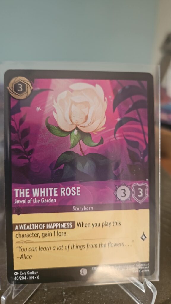 Disney Lorcana The White Rose Jewel of the Garden 40/204 Azurite Sea common cold foil card