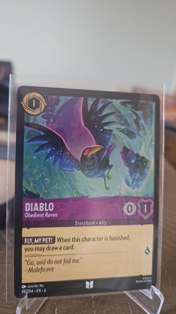 Diablo Obedient Raven Cold Foil Card 49/204 Disney Lorcana Azurite Sea