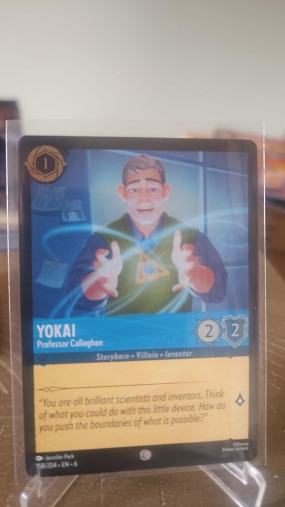 Disney Lorcana Professor Callaghan 158/204 Azurite Sea Yokai common cold foil card