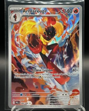 Front view of Pokémon TCG Armarouge Illustration Rare card number 086/084 from Pitch Black set
