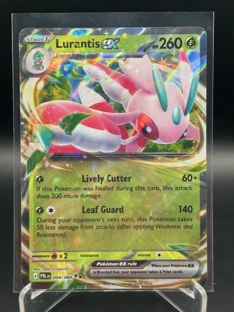 Front view of Pokémon TCG Lurantis ex Double Rare Holo card number 004/084 from Pitch Black set