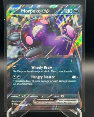 Front view of Pokémon TCG Morpeko ex Double Rare Holo card number 055/084 from Pitch Black set