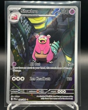 Front view of Pokémon TCG Slowbro Illustration Rare full art card number 090/084 from Pitch Black set