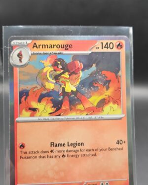 Armarouge 012/084 Rare Holo Pokémon card from Pitch Black ME05 in Near Mint condition.