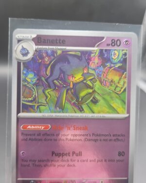 Banette 034/084 Reverse Holo Pokémon card from Pitch Black ME05 in Near Mint condition.