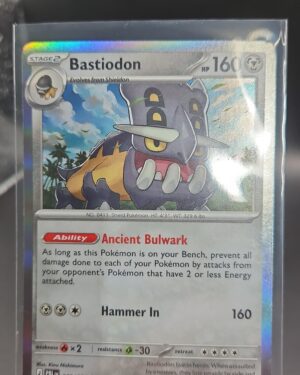 Bastiodon 062/084 Rare Holo Pokémon card from Pitch Black ME05 in Near Mint condition.