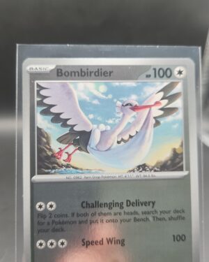 Bombirdier 071/084 Reverse Holo Pokémon card from the Mega Evolution Era Pitch Black ME05 set in Near Mint condition.