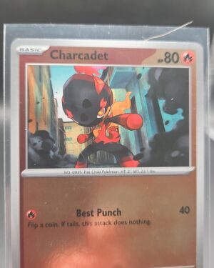 Charcadet 011/084 Reverse Holo Pokémon card from the Mega Evolution Era Pitch Black ME05 set in Near Mint condition.