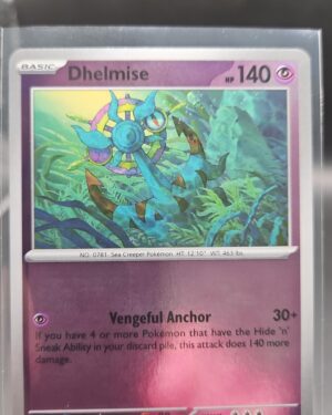 Dhelmise 039/084 Reverse Holo Pokémon card from Pitch Black ME05 in Near Mint condition.