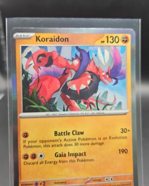 Koraidon 047/084 Rare Holo Pokémon card from Pitch Black ME05 in Near Mint condition.