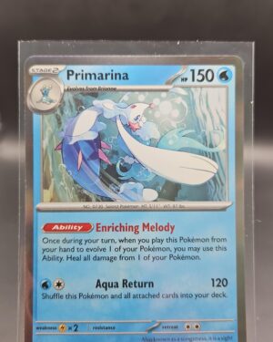 Primarina 020/084 Rare Holo Pokémon card from Pitch Black ME05 in Near Mint condition.