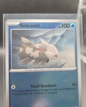 Relicanth 017/084 Reverse Holo Pokémon card from the Mega Evolution Era Pitch Black ME05 set in Near Mint condition.