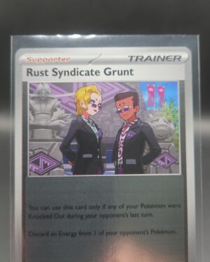 Rust Syndicate Grunt 081/084 Reverse Holo Pokémon card from Pitch Black ME05 in Near Mint condition.
