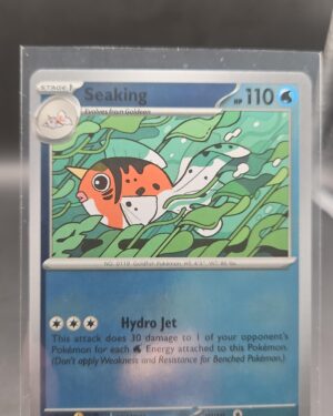 Seaking 014/084 Reverse Holo Pokémon card from the Mega Evolution Era Pitch Black ME05 set in Near Mint condition.