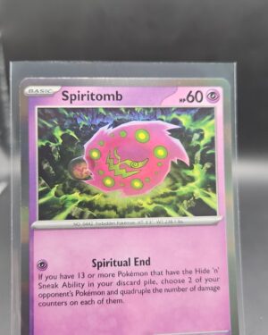 Spiritomb 035/084 Rare Holo Pokémon card from Pitch Black ME05 in Near Mint condition.