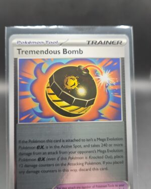 Tremendous Bomb 082/084 Reverse Holo Pokémon card from Pitch Black ME05 in Near Mint condition.