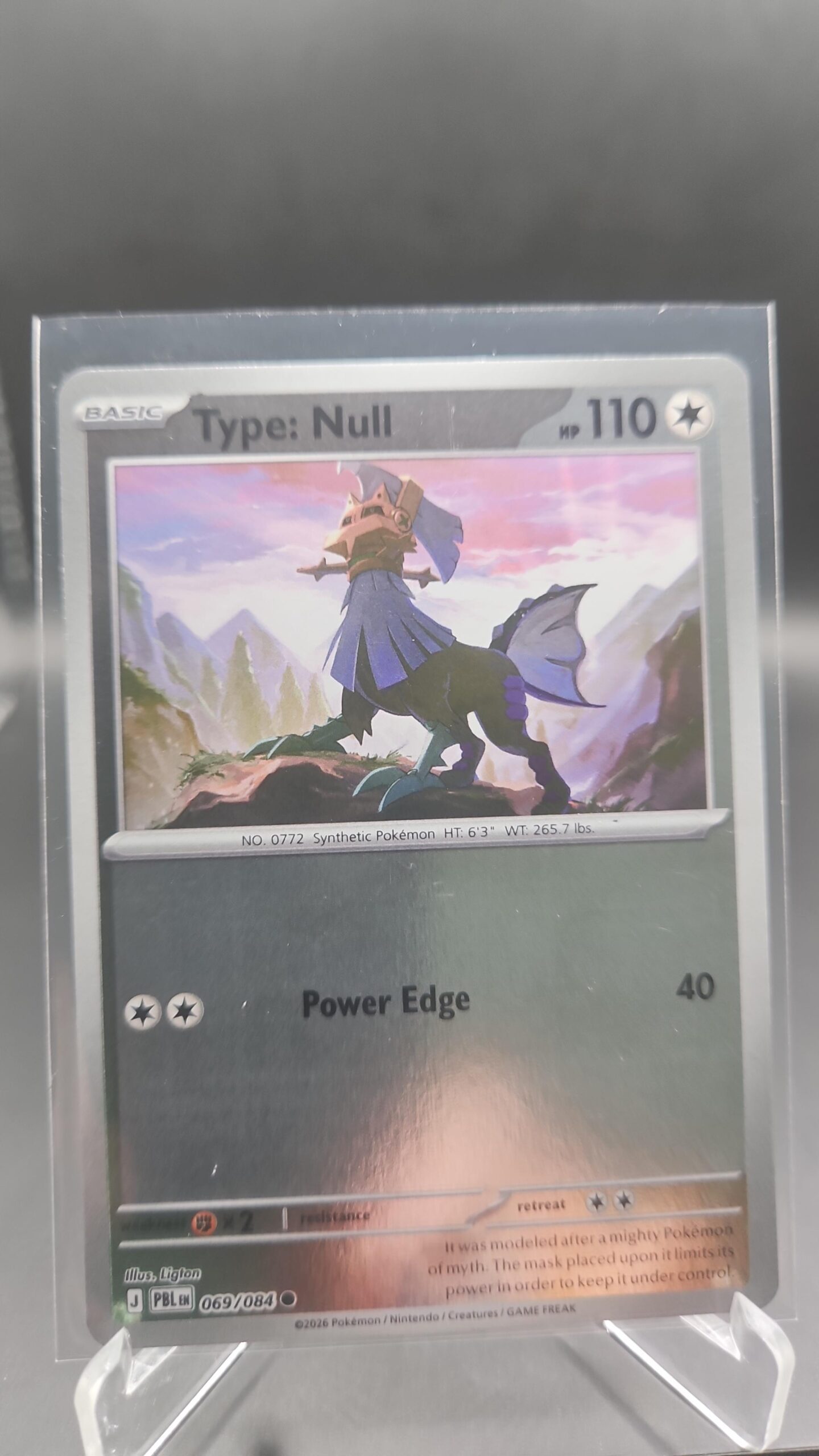 Null 069/084 Reverse Holo Pokémon card from the Mega Evolution Era Pitch Black ME05 set in Near Mint condition.