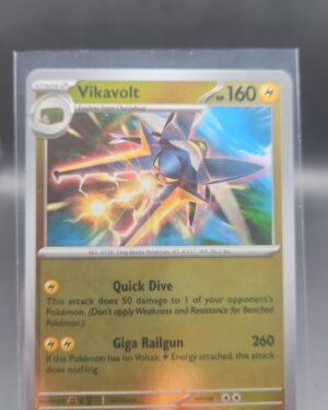 Vikavolt 026/084 Reverse Holo Pokémon card from the Mega Evolution Era Pitch Black ME05 set in Near Mint condition.