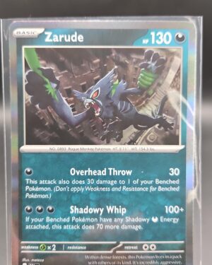Zarude 056/084 Rare Holo Pokémon card from Pitch Black ME05 – Near Mint condition.