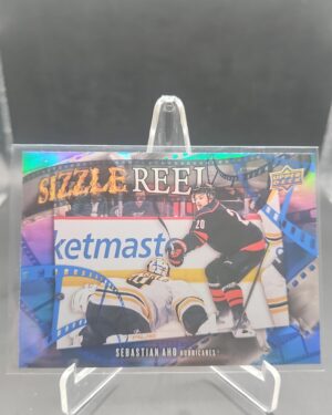 Sebastian Aho Sizzle Reel #SR‑44 card from 2025‑26 Upper Deck Series 2 in Near Mint condition.