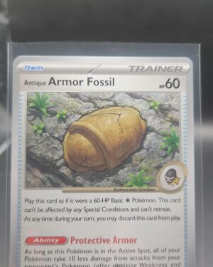 Antique Armor Fossil 072/084 Base Item Pokémon card from the Mega Evolution Era Pitch Black ME05 set in Near Mint condition.