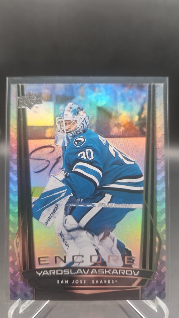 Yaroslav Askarov Encore #E‑108 card from 2025‑26 Upper Deck Series 2 in Near Mint condition.